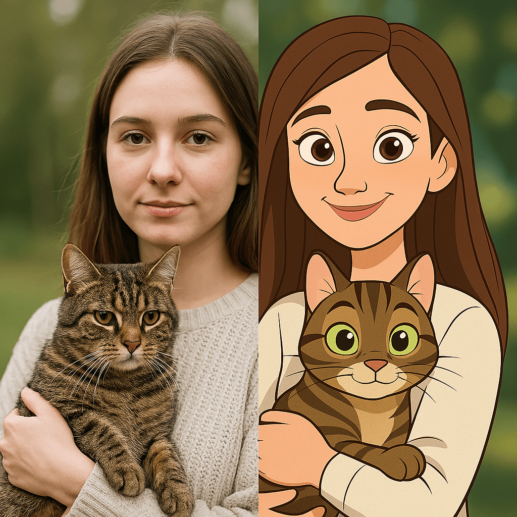 AI Cartoon Photo generated artwork