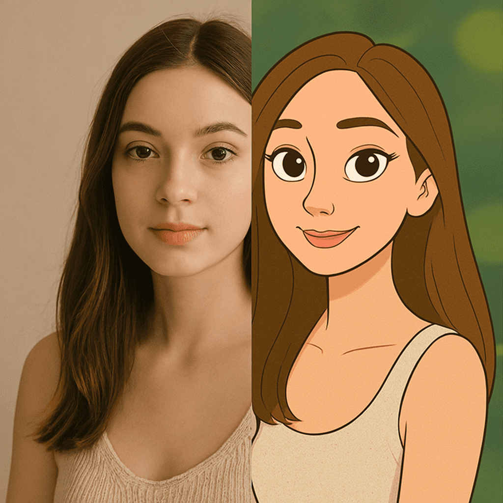 AI Cartoon Photo generated artwork